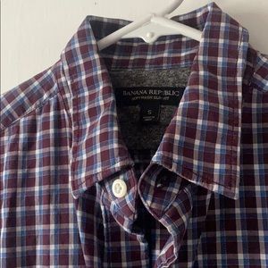 Banana Republic Casual Checkered Shirt Slimfit